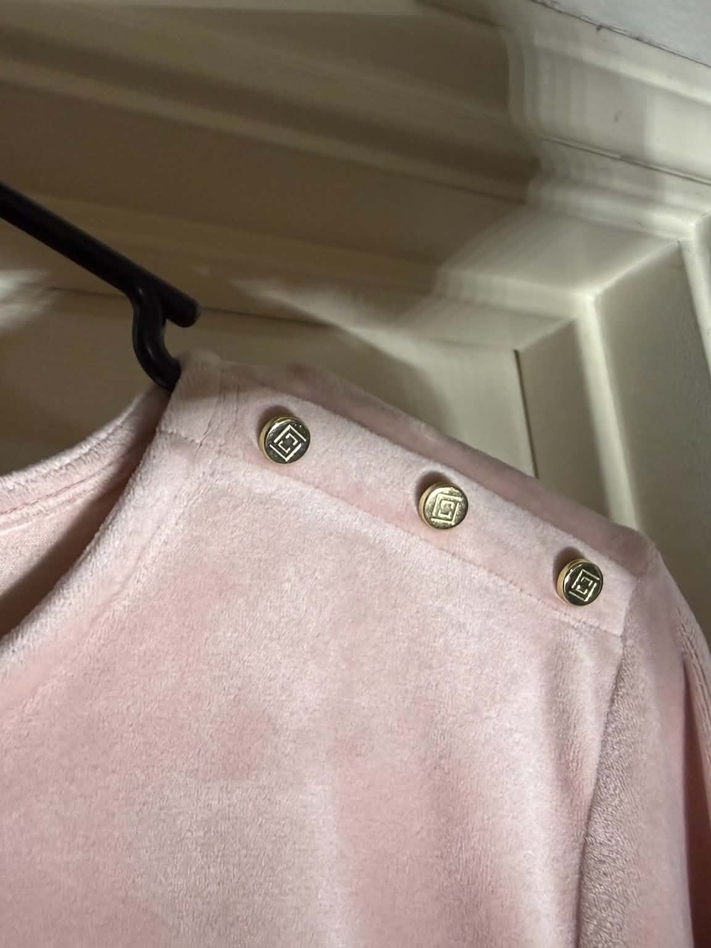 Liz Claiborne Light Pink Velour Shirt with Branded Neck Tag Size XL
